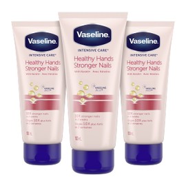Vaseline Intensive Care Hand Lotion for hands and nails treatment Healthy Hands Stronger Nails hand cream enriched with Keratin 100 ml, 3 pack