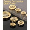 NIDETION Golden 19mm/0.75" Circular Soffit Vent, Stainless Steel Mesh Hole