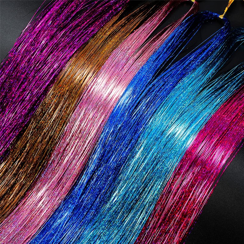 47 Inch Hair Tinsel Kit 13 Colors 2700 Strands Glitter
