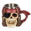 Romeeton Tazza da birra con teschio, tazza vichinga con scheletro,
