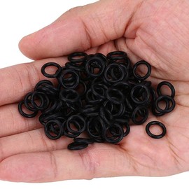 Pack of 100 O-Rings Wacky Rigging Plastic Senko Style Worms Orings Rubber Rings Fishing Bite Senko Worms Soft Stickbaits Rings Fishing Accessories Bait Protectors Orings for Senko Neko Finesse Stick