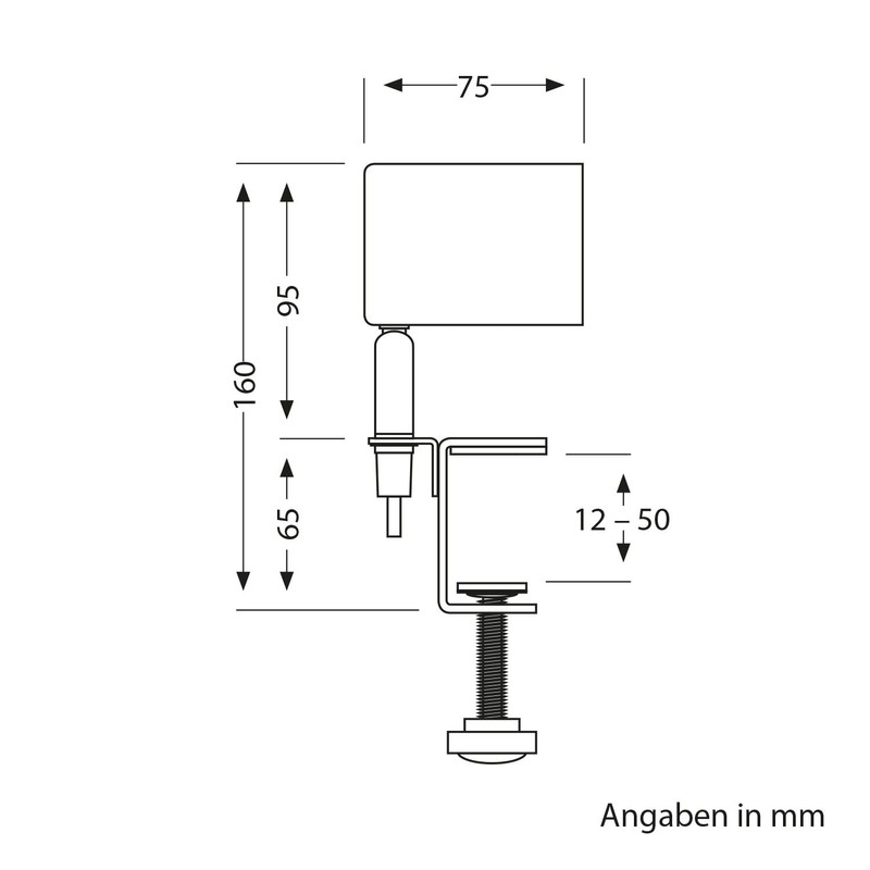 ledscom.de Waika Clamp Light Switch Matte White 1x GU10 Max.