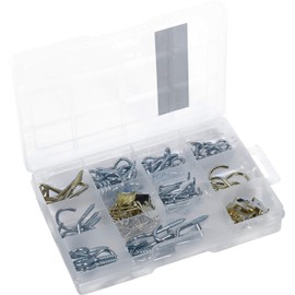 Connex Screw and Picture Hooks Assortment 242 Pieces – Hooks & Picture Hangers in Set – Pre-sorted in Practical Plastic Box – Universal Use / Hook Set / Assortment Box / DP8500110
