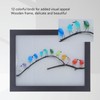 Sea Glass Birds Photo Frame 12 Birds Unique Wooden Frame