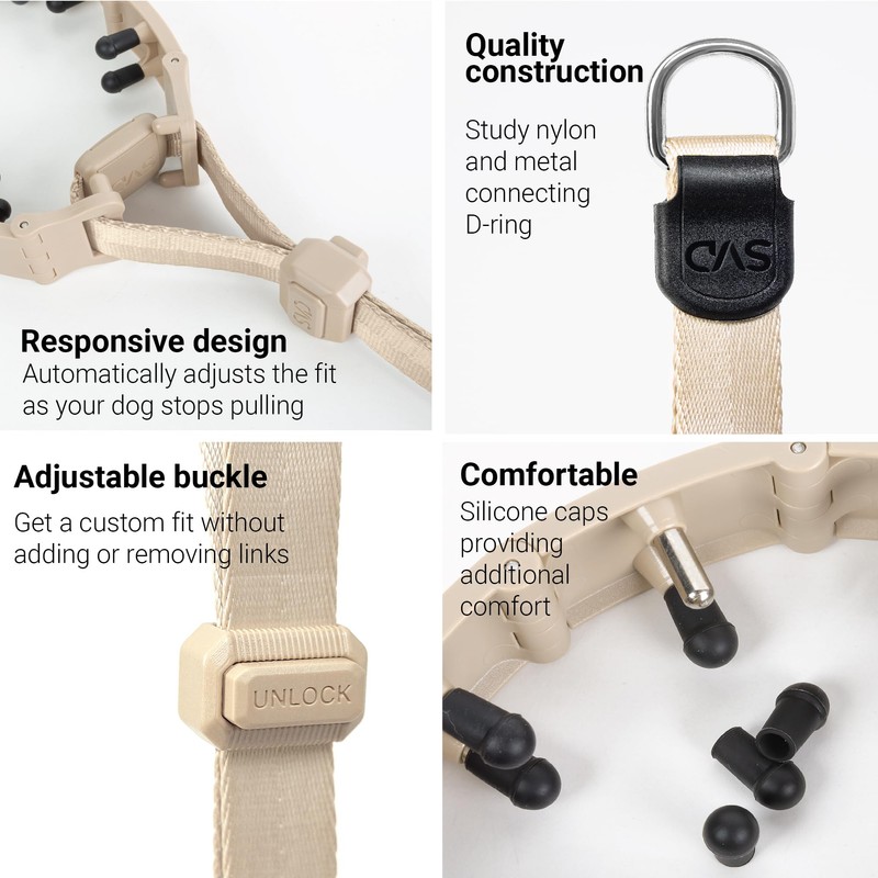 SVD.PET Dog Prong Collar for No-Pull Training, Quick-Release Buckle Adjustable