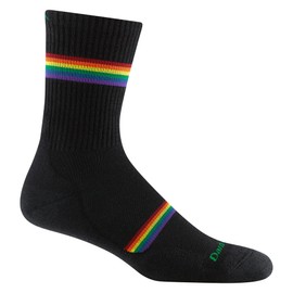 Darn Tough Vermont Men's Prism Micro Crew Lightweight Running Sock (Style 1119) - Black, Medium