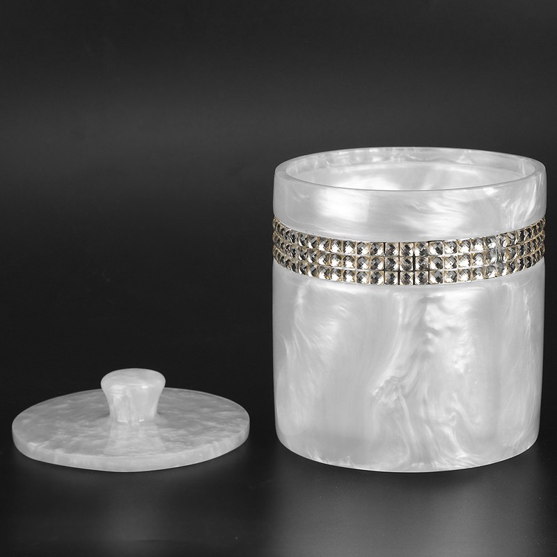 Innovative Resin Cotton Swab Toothpick Box Holder Jewelry Storage Container