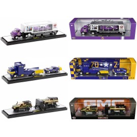 DCD Auto Haulers 1/64 Diecast Models M2 Machines Set of 3 Limited Edition Trucks Release 75 Worldwide 8000 Pieces