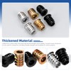 Glarks 50pcs Black M6 x 15mm Threaded Inserts Nuts, Carbon