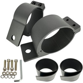 CHASO Fog Light Stay, Set of 2, Mounting Hardware, Bracket, Clamp, Car, Grille Guard, Bumper, Work Light, Fixed, Black, φ1.9 - 21.3 inches (49 - 54 mm)