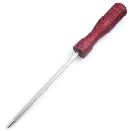 HUNTING HUNTS 12" Red Knife Honing Rod – Good Grit Sharpening Steel with Ergonomic Grip – Kitchen Blade Maintenance Tool for Chefs, Butchers & Home Use – Long-Lasting, Compact, and Easy to Use (RED)