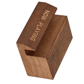 2X Wooden Vinyl Record Holder Display Stand - Tabletop Now Playing Album Cover Holder- Single CD Stand LP Display Shelf