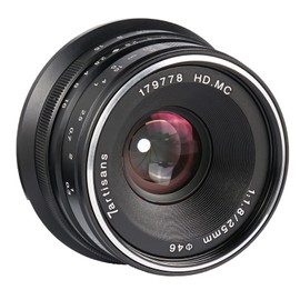 7artisans 25mm F1.8 Manueller Fokus Festbrennweite für Olympus für Panasonic Micro Four Thirds MFT m4 / 3 Kameras - Schwarz