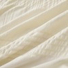 Guchuang Bedding Cream White Seersucker Duvet Cover Set Double Size,