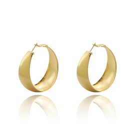 Gold Chunky Hoop Earrings for Women Large Trendy Knot Link Drop Dangle Earrings Hypoallergenic Jewelry Accessories Gift 2025 1