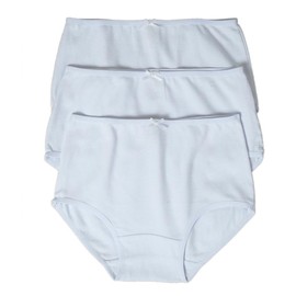 Jack 'n Jill Girls 100% Combed Cotton Briefs In White (3 Pack) Size 6