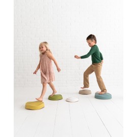 Bouncee Stepping Stones for Kids| Kids Balance Stones | Kids and Toddler Stepping Stones | Sensory Stepping Stones Toy |Kids Stepping Stones Helps Balance 6 Pack (Colorful)
