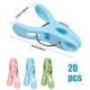 Nivofu 20PCS Colorful Plastic Clothespins, Powerful Clothes Pegs, Windproof Laundry
