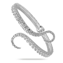 RechicGu Octopus Tentacle Animal Sea Ocean Hinged Open Bracelet Bangle Arm Cuff Scary Horror Goth, 6.4cm (2.5in), Metal, 1