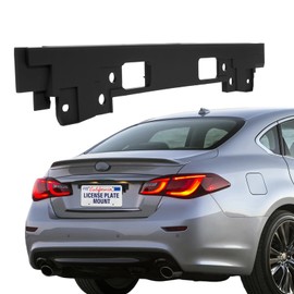 ABS Rear License Plate Holder Compatible with Infiniti Q60 Q40 G25 G35 G37 Coupe Sedan 2007-2016, Anti-Vibration License Plate Mounting Bracket, Rust-Proof Replacement Frames with Screws