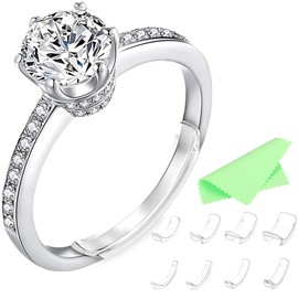 Ring Adjuster for Loose Rings - Ring Tightener for 1-10 mm Band Widths - Invisible Ring Sizer Guards - Fit Almost Any Size Rings - 8 Pack