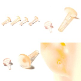 From Da Factory Secret Piercing Series Push Pin Retainer, Set of 4, Cartilage Piercing, Resin Bone Resin