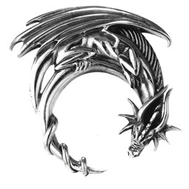 Kiss of Leather Dragon Pendant 925 Sterling Silver No. 315, Sterling Silver, No Gemstone