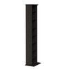 Prepac Narrow Cabinet Media, Slim Multimedia Storage Tower, Black