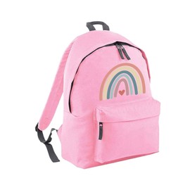 Hoolaroo Backpack For Girls School Bag Rucksack Pink Boho Rainbow Design Back To School for Kids