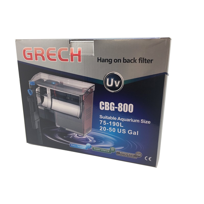 GRECH CBG-800 5W UV Sterilizer Hang-On Back Filter, 20-50 gallon/211