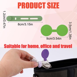 32pcs Cable Labels and Silicone Cable Ties, Reusable Cable Labels Tags Adjustable Silicone Zip Ties 20 Wire Labels and 12 Cable Straps Cord Wrap Organizer for Charging Cords Wires Cables