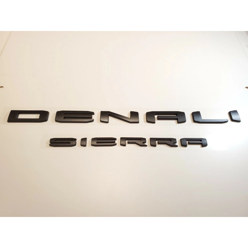 GMC Matte Black Rear Tailgate DENALI Sierra Emblem GMC Sierra