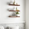 BAYKA Floating Shelves for Wall, Wall Mounted Rustic Wood Shelves