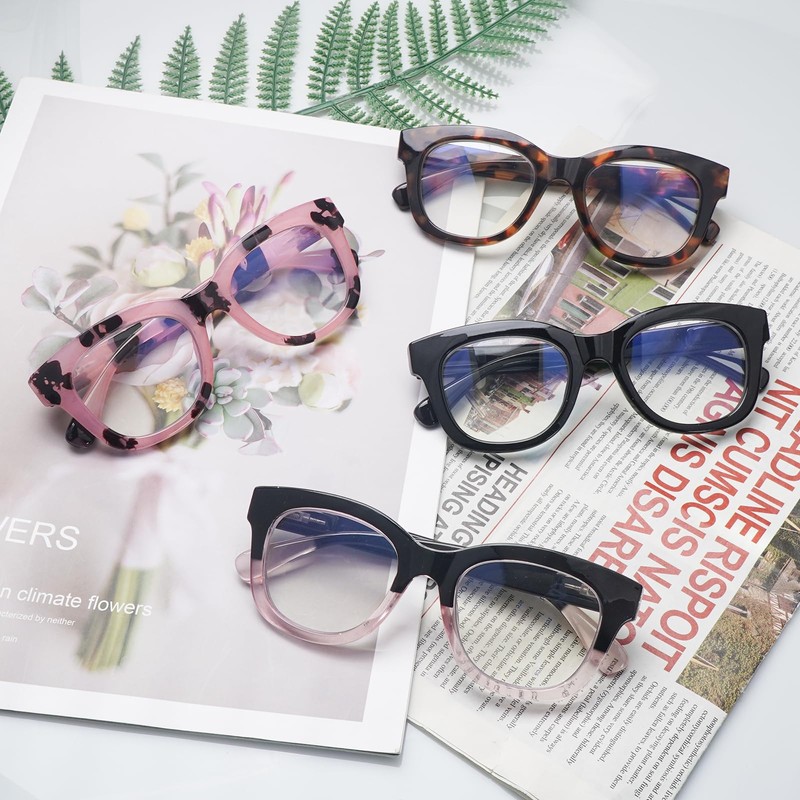 VIDEBLA 4 Pack Progressive Multifocus Reading Glasses for Women Oprah