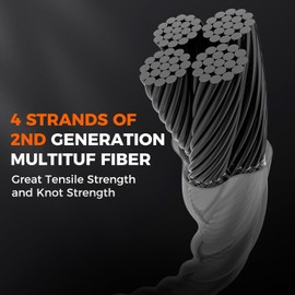 KastKing Destron Braided Fishing Line, Black, 10LB, 150Yds