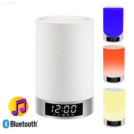 Marrado Wireless Bluetooth Speaker LED Touch Night Light Alarm Clock USB Rechargeable