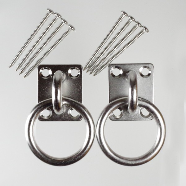 Curiace Trading Hammock Chair Hammock Mounting Hardware Set (4) Stainless Steel