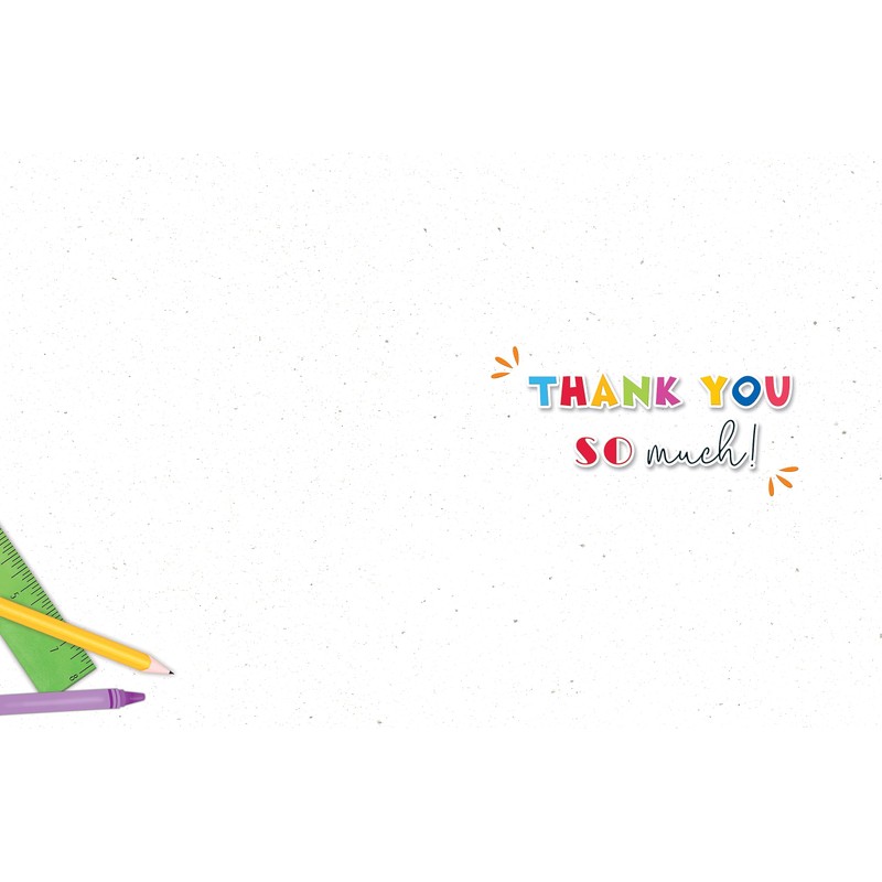 Piccadilly Greetings Thank You Teacher Teaching Assistant Card Notepad -