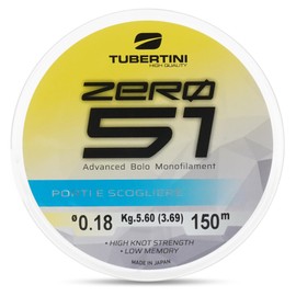Tubertini ZERO Monofilament 51 Ports and Cliffs 150 m - 300 m - 1000 m from diameter 0.14 to diameter Ø 0.20 (Ø 0.15 mm - kg 3.70, 150 m)