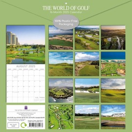 The World of Golf - The World of Golf 2025 - 16 Month Calendar: Original Gifted Stationery Calendar [Multilingual] [Calendar] (Wall Calendar)