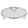 QUARKZMAN Round Cooking Grid 4.7 Inch 304 Stainless Steel Cross