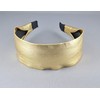 Gold faux leather fabric headband super extra wide hair band