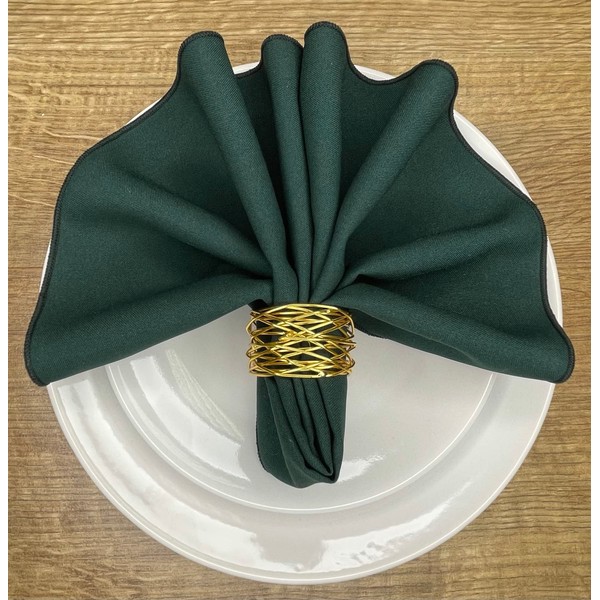 Hope Textiles Bottle Green 15" x 15" (38cm) Fabric NAPKIN