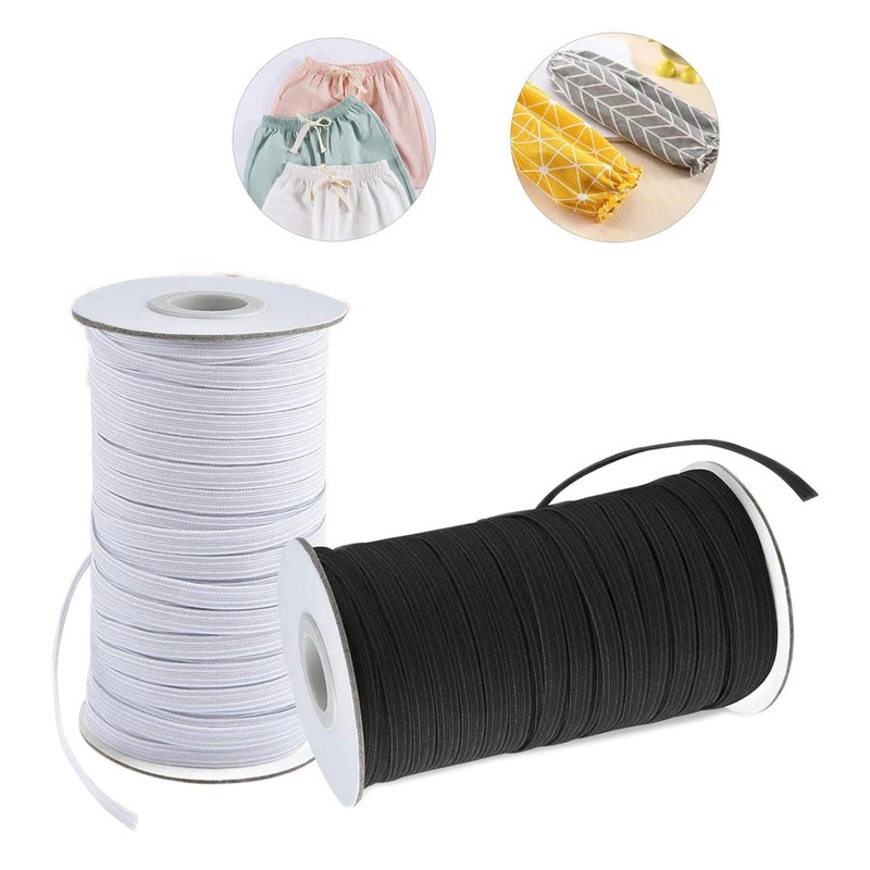 80 Yards Elastic Band for Sewing, 1/4 inch Wide Stretch