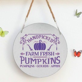 Alinacutle Farm Fresh Pumpkins Reusable Silk Screen Stencils, Self-Adhesive Silkscreen Printing Stencil for Home Decor,Paint on Wood/Fabric/Wall/Cup/Plate/Glass/Paper 8.5" x 11"