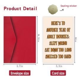 Detuca Funny Birthday Cards for Men, Women, Husband, Brother, Sister -Birthday Gift for Him Her