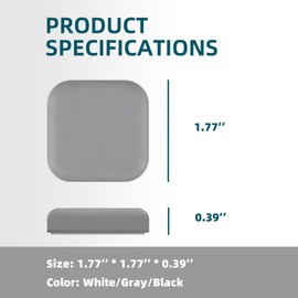 Door Stoppers Wall Protector, Silicone Door Bumper, Self-Adhesive Wall Shield, Door Slamming Silencer, Door Knob Guard for Home, Office, School, 1.77 x 1.77 Inch [6 Pack] [White]