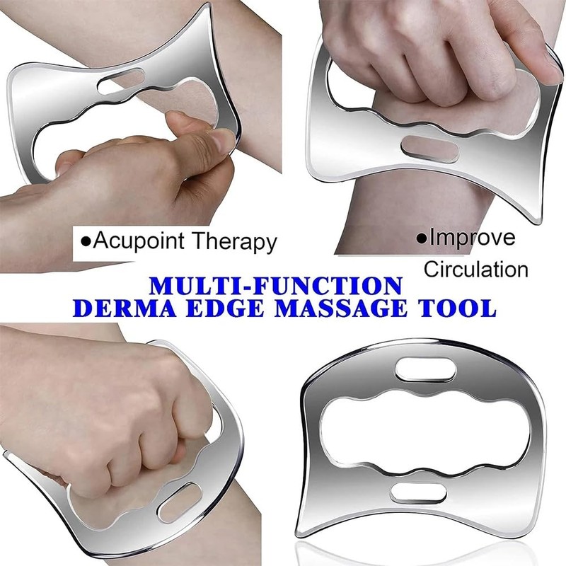Gua Sha Stainless Steel, 3-in-1 Gua Sha Stone Face Tool,