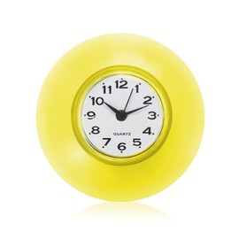 Bathroom Clock, Bath Clock, Waterproof Clock, Suction Clock, Waterproof, Silent, Wall Clock, Shower Clock, Wall Clock, Table Clock, Bathroom, Kitchen, Bath, Home, Bath Accessories (Yellow)