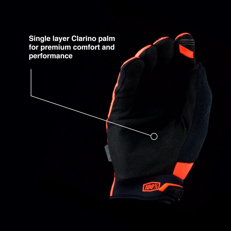 100% Brisiken Cold Weather Full Finger Cycling Gloves - Red